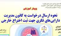 کارگاه  نحوه ارسال درخواست به کانون مدیریت دارایی‌های فکری جهت ثبت اختراع خارجی